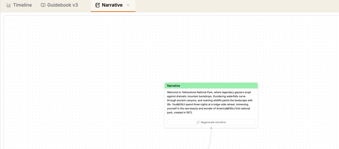 Narrative agent writing segment prose on the canvas
